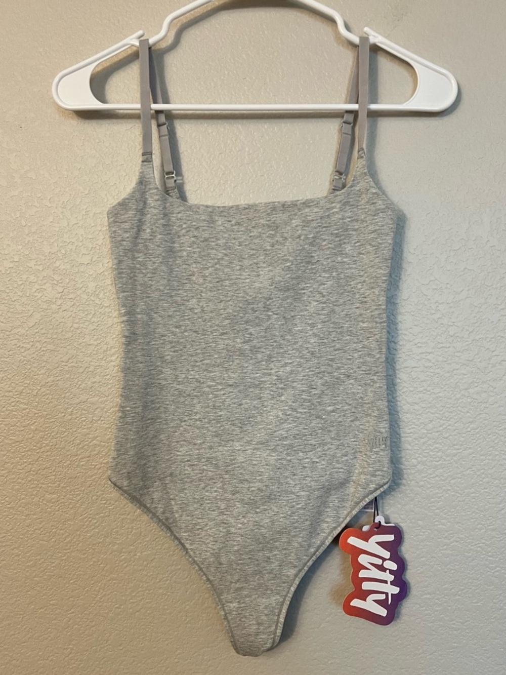 YITTY Women’s Grey Heather One-Piece Bodysuit NWT | Size XS